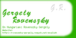 gergely rovenszky business card